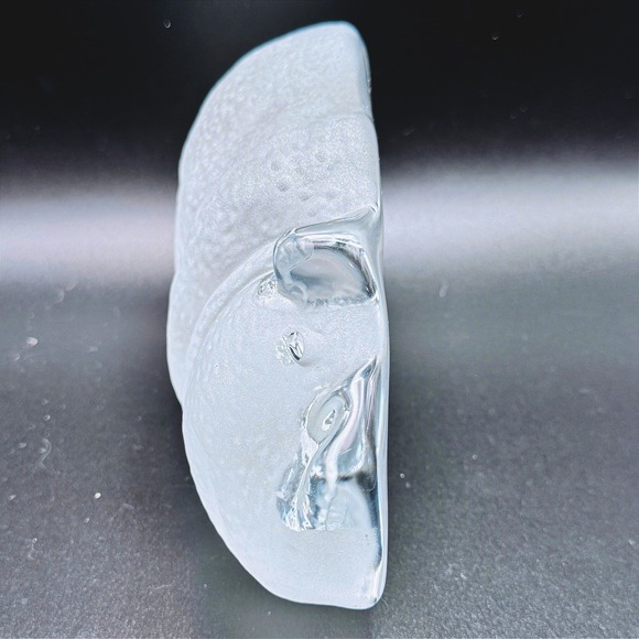 Viking Glass Frosted Textured Hippo Figurine Handmade Art Glass Paperweight - Picture 3 of 7